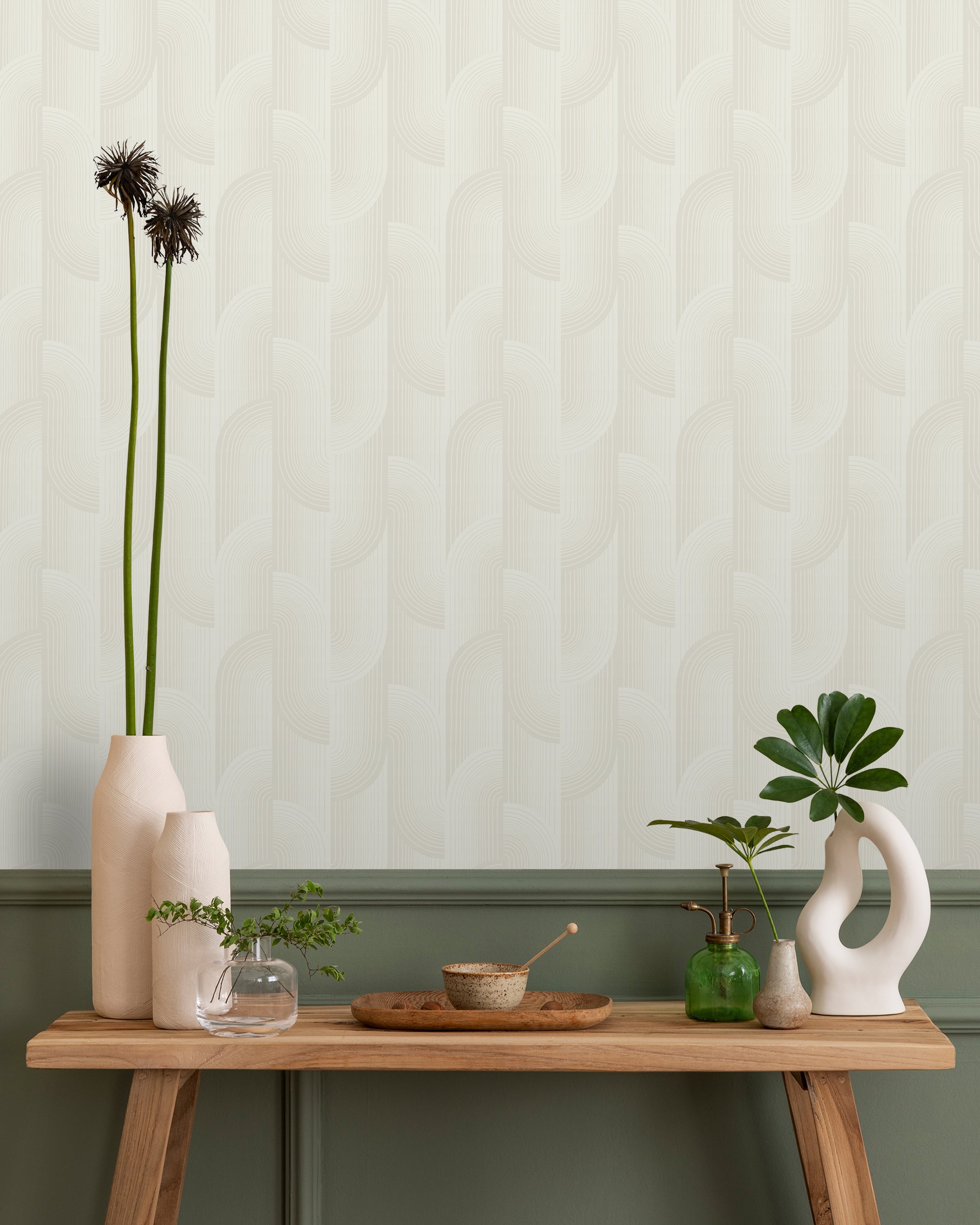 Grandeco Precious Weaves Romanie Ivory Wallpaper Roll 10m x 53cm